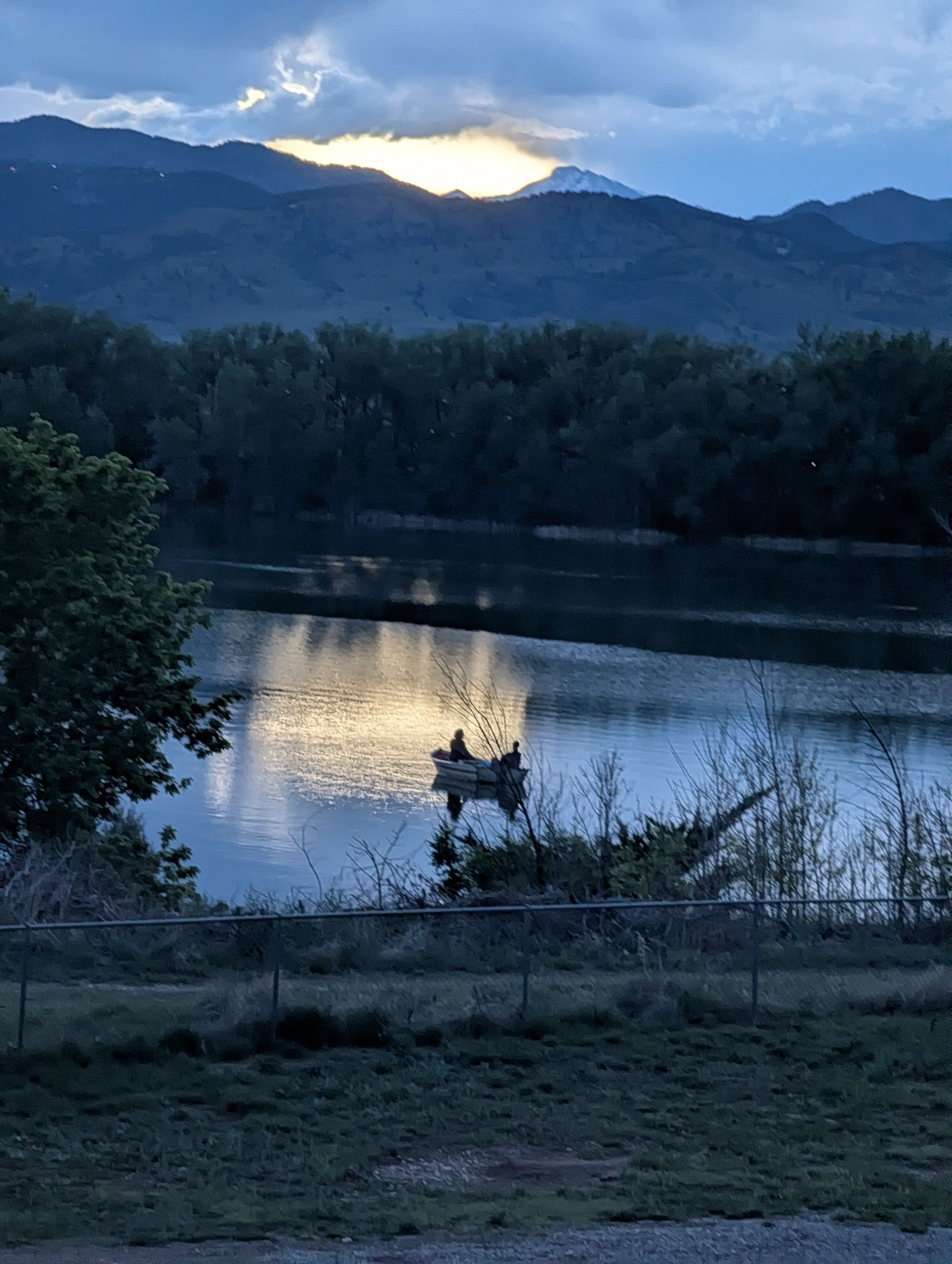 Evening light over the water.